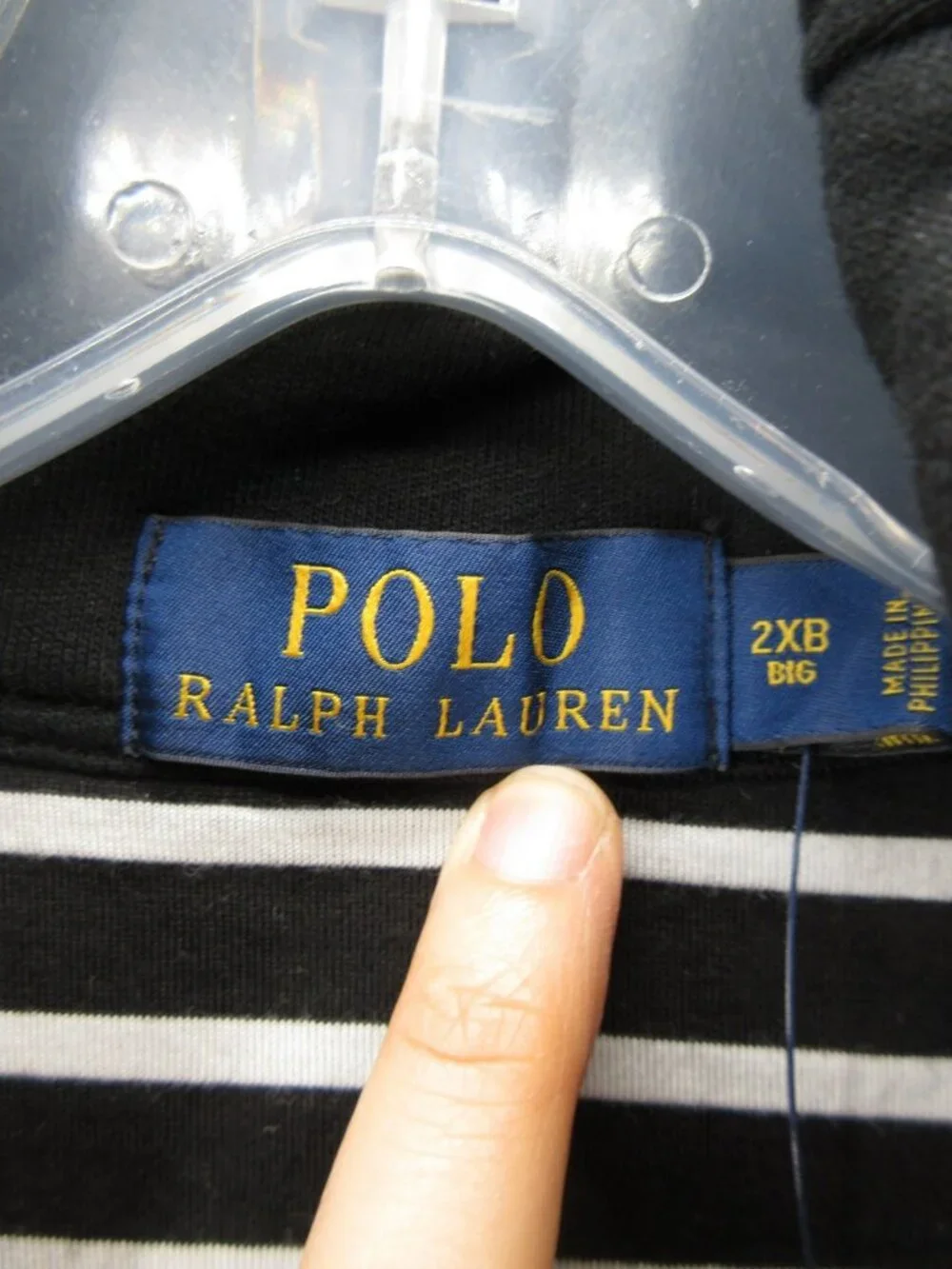 Polo Ralph Lauren Sweater 2XB Big Cardigan Shawl Collar Striped Lined
